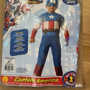 Captain America Kids Costume - Red, Blue, White